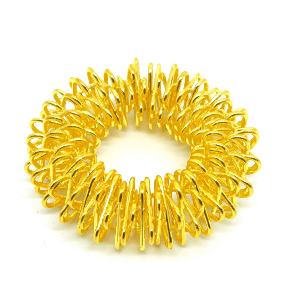 Gua Sha Masážny prsteň, zlatý (Yang)