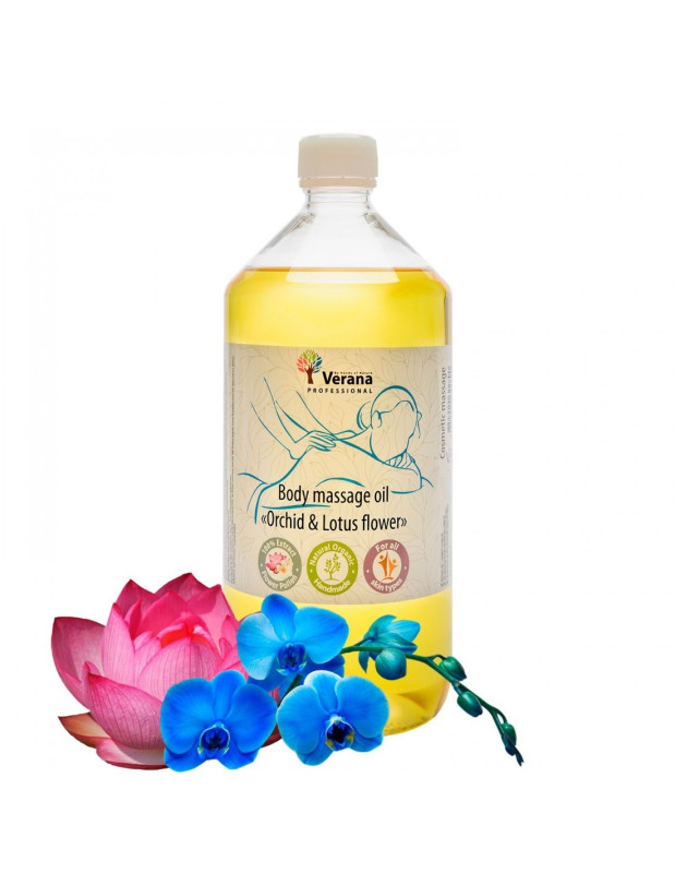 Verana rastlinný Masážny olej Orchidea a Lotosový kvet 1000 ml